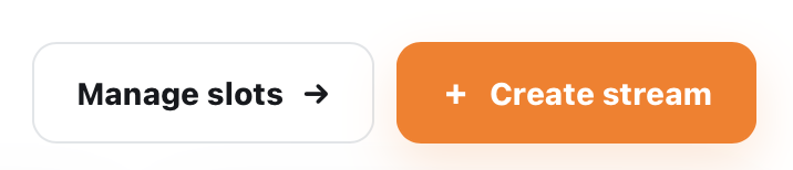 Create stream button in SAIUNES Live Studio